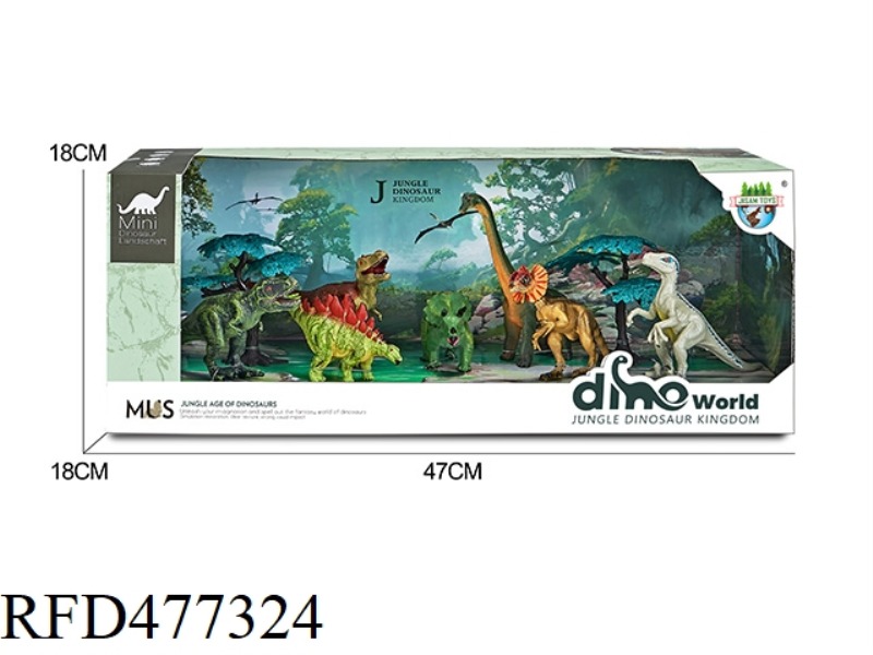 DINOSAUR FOREST SCENE SET