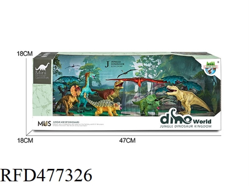 DINOSAUR FOREST SCENE SET