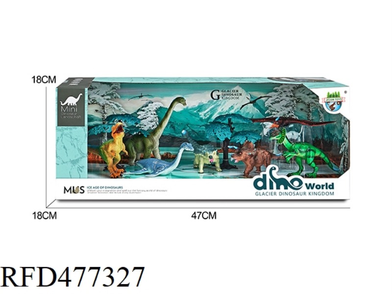 DINOSAUR GLACIER SCENE SET