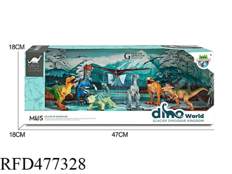 DINOSAUR GLACIER SCENE SET