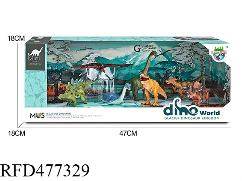 DINOSAUR GLACIER SCENE SET