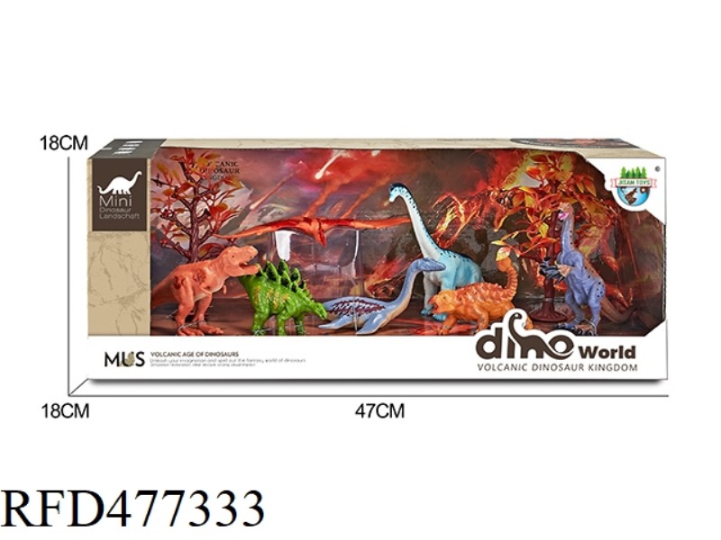 DINOSAUR VOLCANO SCENE SET