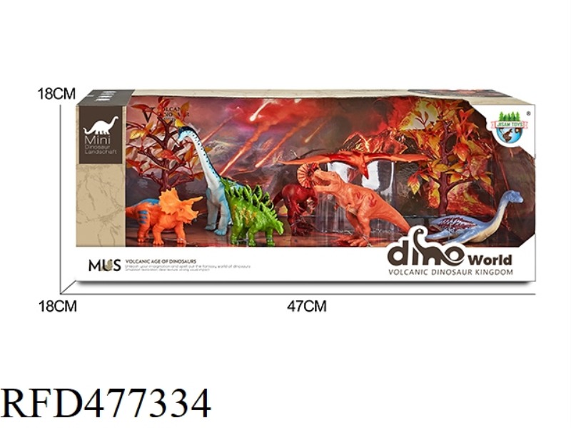 DINOSAUR VOLCANO SCENE SET