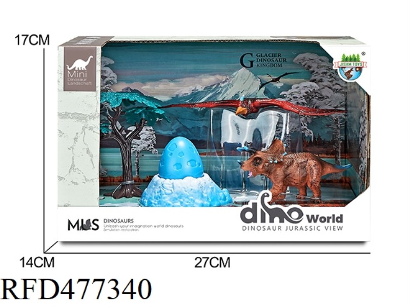DINOSAUR GLACIER SCENE SET + SURPRISE DINOSAUR EGG