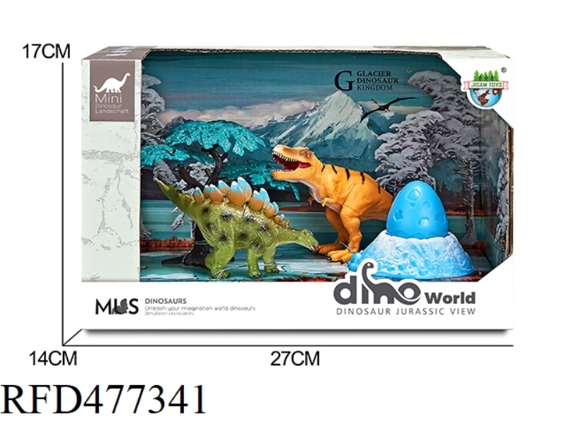 DINOSAUR GLACIER SCENE SET + SURPRISE DINOSAUR EGG