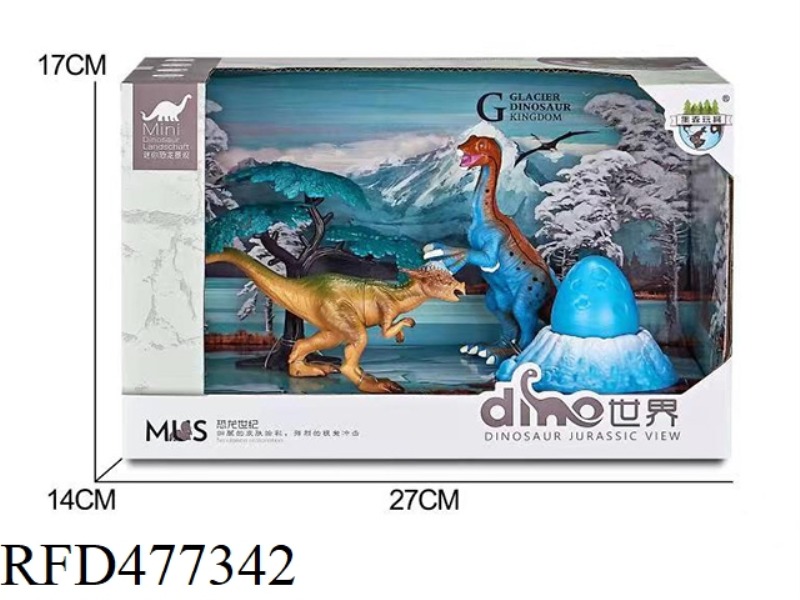 DINOSAUR GLACIER SCENE SET + SURPRISE DINOSAUR EGG