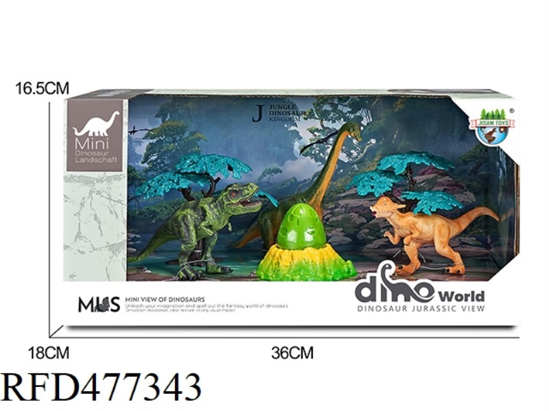DINOSAUR FOREST SCENE SET + SURPRISE DINOSAUR EGG