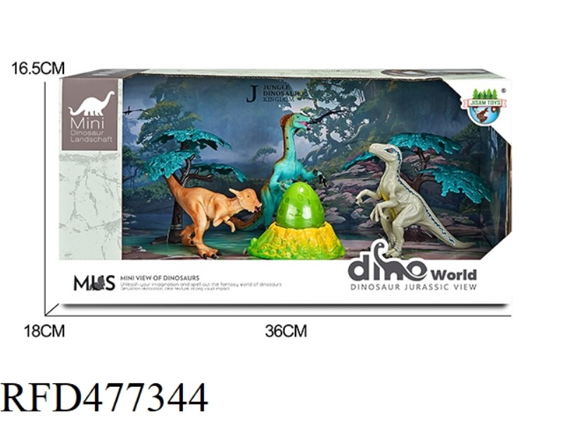 DINOSAUR FOREST SCENE SET + SURPRISE DINOSAUR EGG