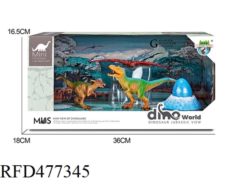 DINOSAUR GLACIER SCENE SET + SURPRISE DINOSAUR EGG