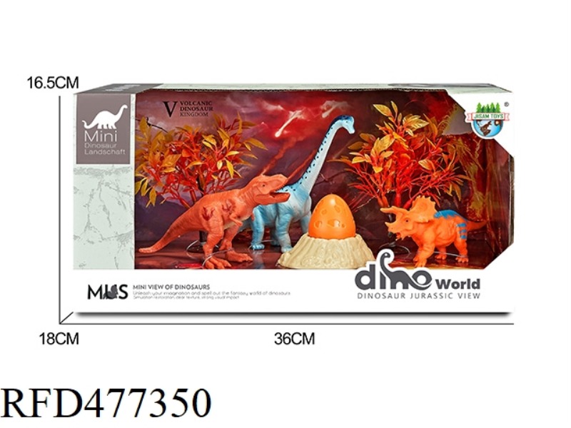 DINOSAUR VOLCANO SCENE SET + SURPRISE DINOSAUR EGG