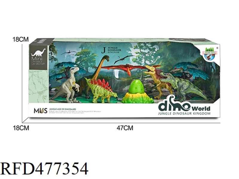 DINOSAUR FOREST SCENE SET + SURPRISE DINOSAUR EGG