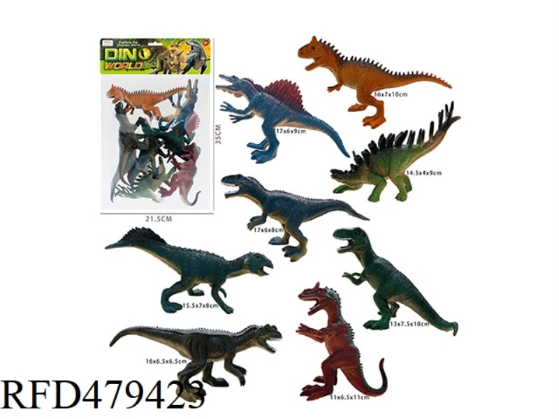 HAND-PAINTED DINOSAURS (8PCS)