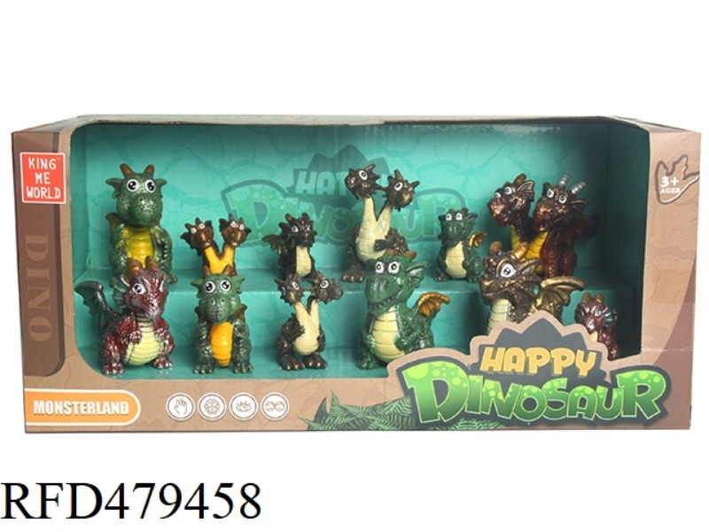CARTOON MAGIC DRAGON ANTIQUE 12 PACK