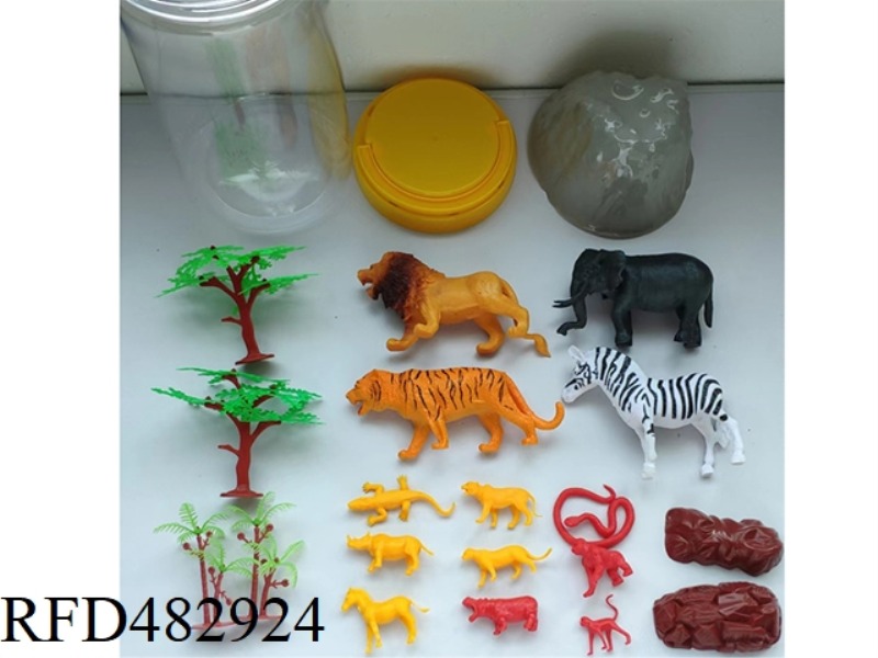WILD ANIMALS IN BARRELS