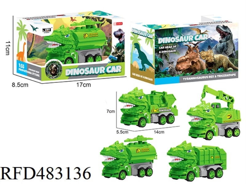 A SINGLE SIMULATION SANITATION TYRANNOSAURUS REX (FOUR MIXED)
