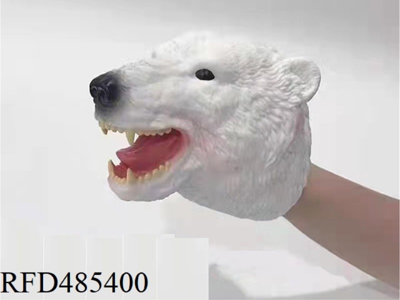 SIMULATION OF WILD ANIMAL MODEL TOY GLOVES WHITE BEAR (WITHOUT IC)