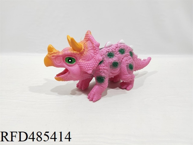 JURASSIC TRICERATOPS (WITH WHISTLE), A SOLID MODEL TOY SIMULATING WILD ANIMALS AND DINOSAURS