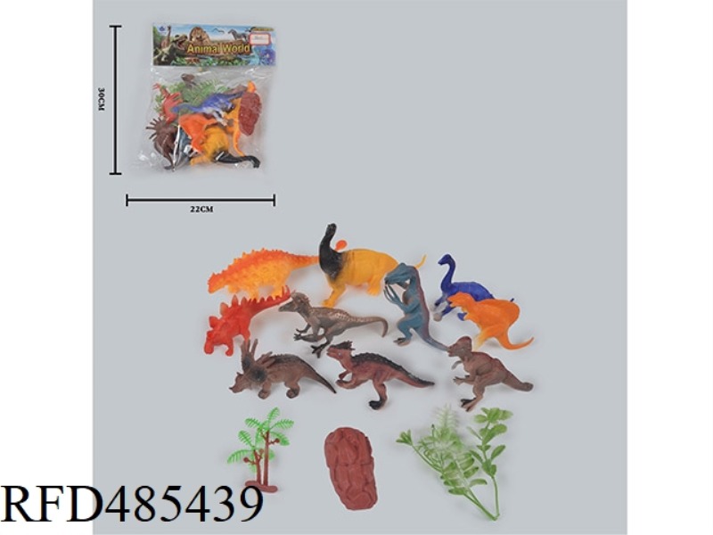 SIMULATION OF WILD ANIMALS SOLID 10 DINOSAURS