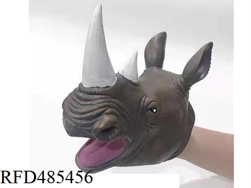 SIMULATION OF WILD ANIMAL TOY GLOVES RHINOCEROS (WITHOUT IC)