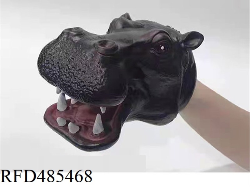 SIMULATED WILD ANIMAL TOY GLOVES HIPPO (WITHOUT IC)