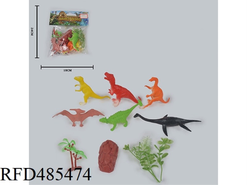SIMULATION OF WILD ANIMALS SOLID 6 PACK DINOSAURS