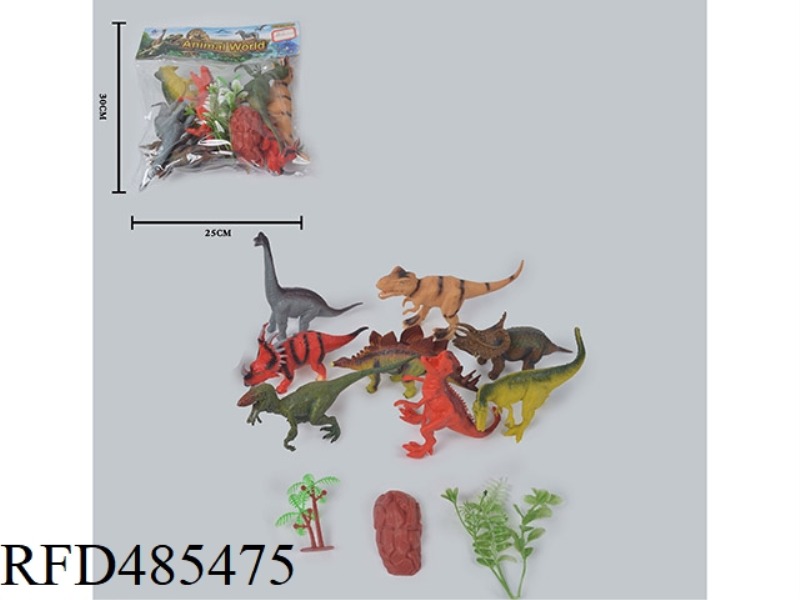 SIMULATION OF WILD ANIMALS SOLID 7 PACK DINOSAURS