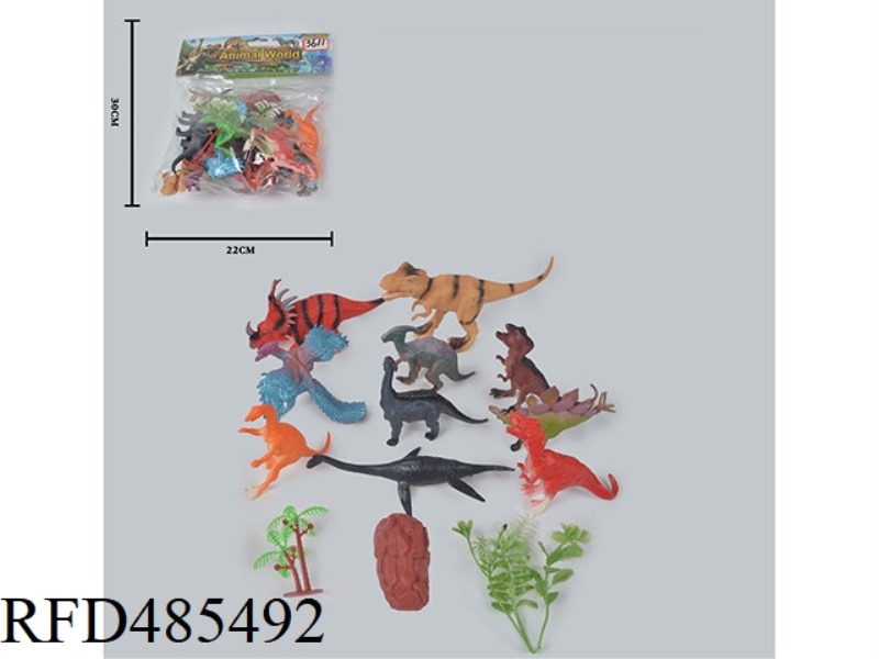 SIMULATION OF WILD ANIMALS SOLID 10 DINOSAURS