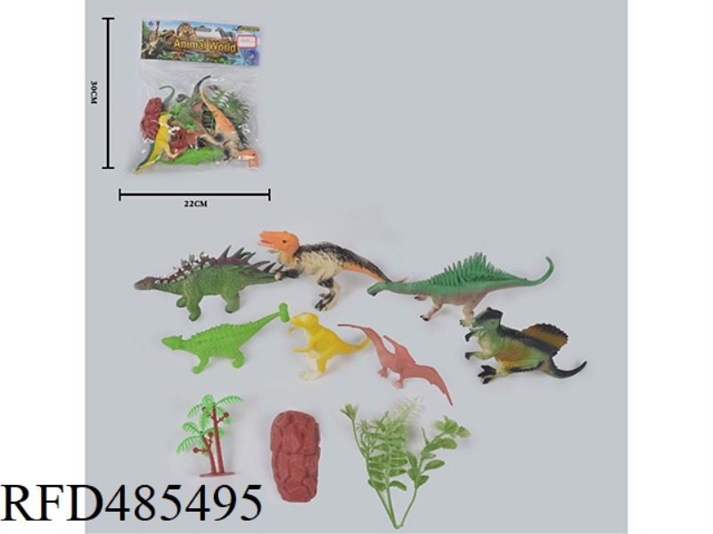 SIMULATION OF WILD ANIMALS SOLID 7 PACK DINOSAURS