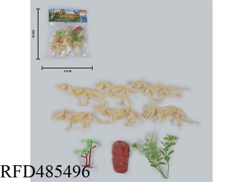 SIMULATION OF WILD ANIMALS SOLID 6 PACK DINOSAURS