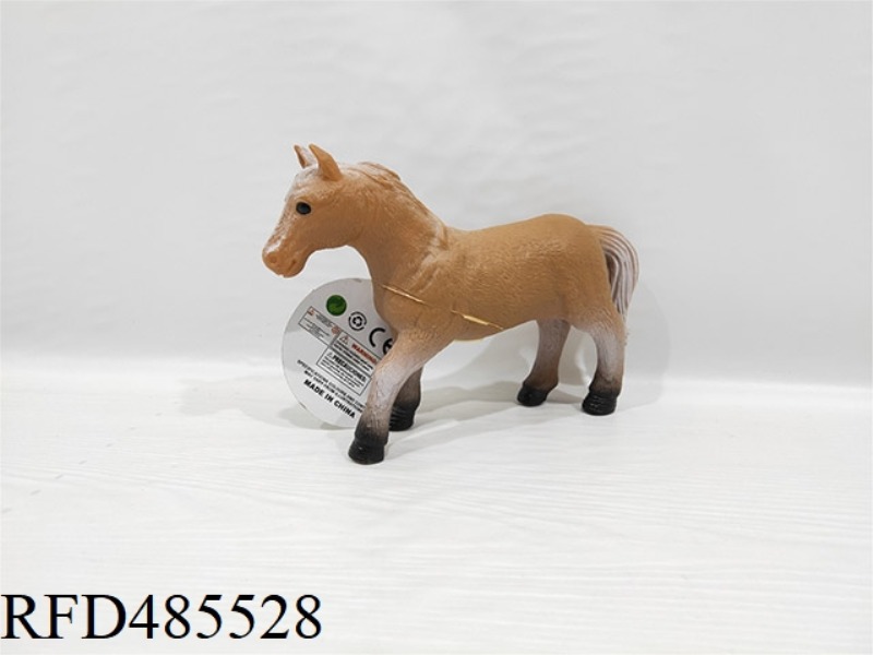 SIMULATED WILD ANIMAL SOLID MODEL TOY HORSE (WITH COVER)