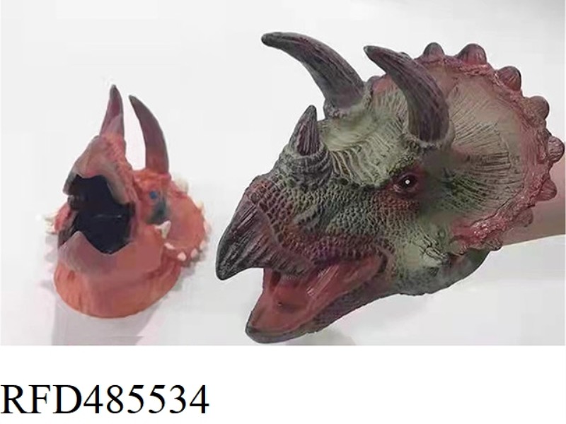 JURASSIC HAND-PUPPET TRICERATOPS (WITHOUT IC), A MODEL TOY SIMULATING WILD ANIMALS AND DINOSAURS