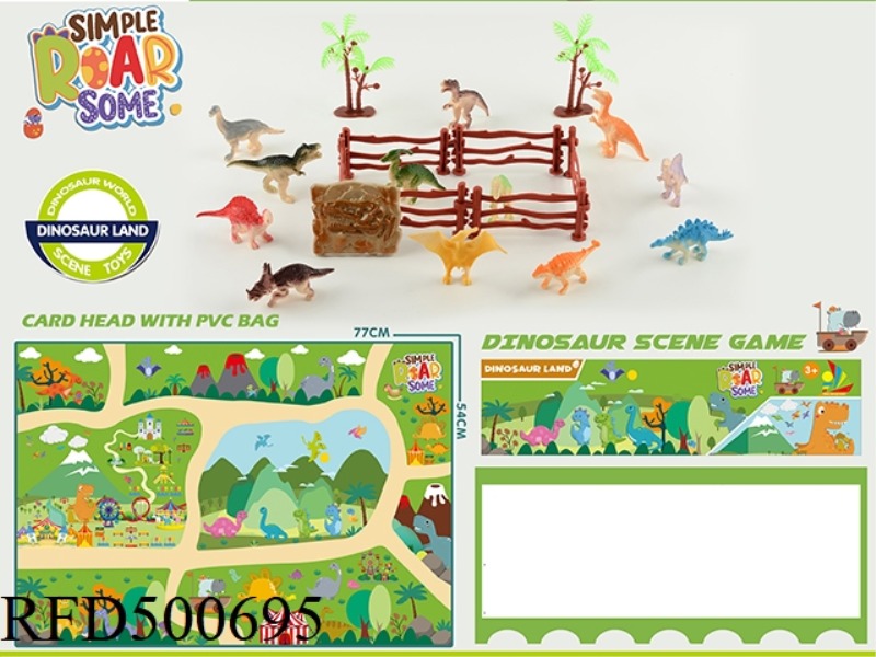 12 BABY DINOSAURS SCENE