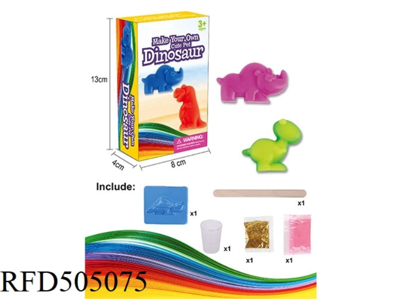 RAINBOW ANIMAL DINOSAUR 6 MIXED