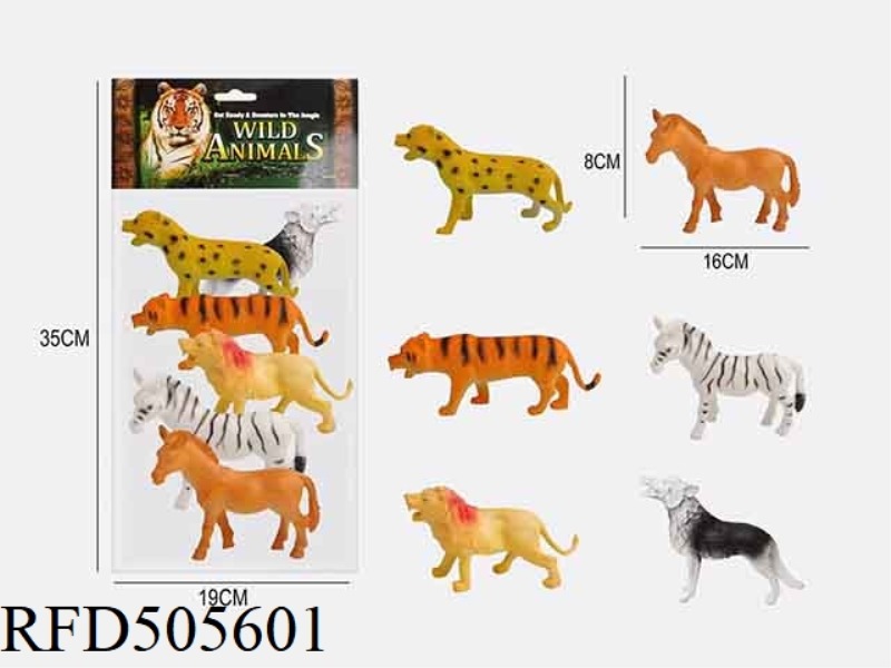 6 6.5-INCH PVC WILD ANIMAL SET