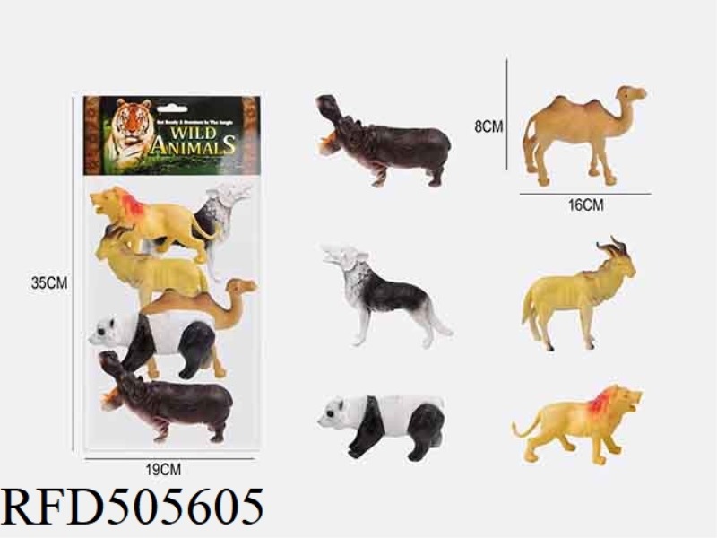 6 6.5-INCH PVC WILD ANIMAL SET