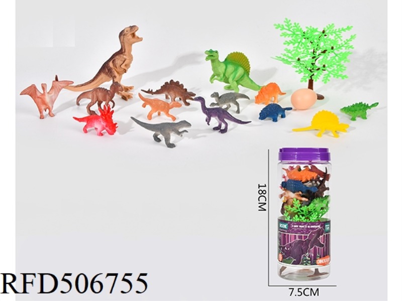 16 PIECE DINOSAUR MODEL TUBE SET