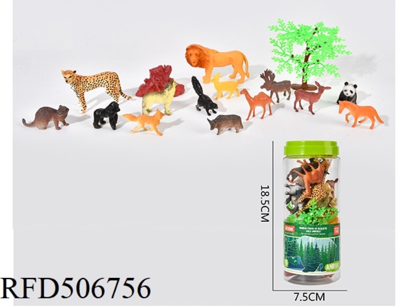 16 PIECE WILD ANIMAL CONTAINER