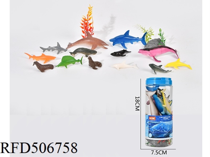 16 PIECES MARINE ANIMAL CONTAINER