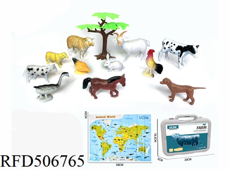 13-PIECE RANCH ANIMAL CLUTCH BOX