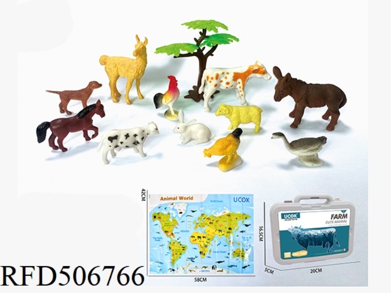 13-PIECE RANCH ANIMAL CLUTCH BOX