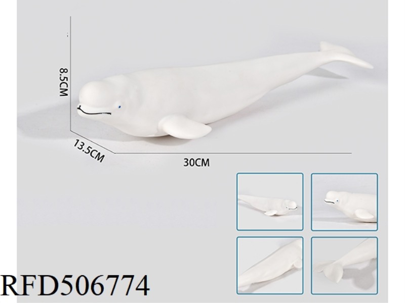 WHITE WHALE WITH ENAMELLED COTTON