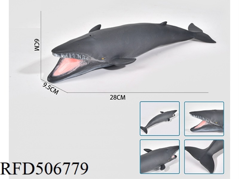 BLUE WHALE WITH ENAMELLED COTTON