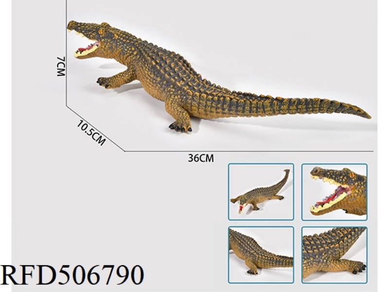 ENAMELLED CROCODILE STUFFED WITH COTTON