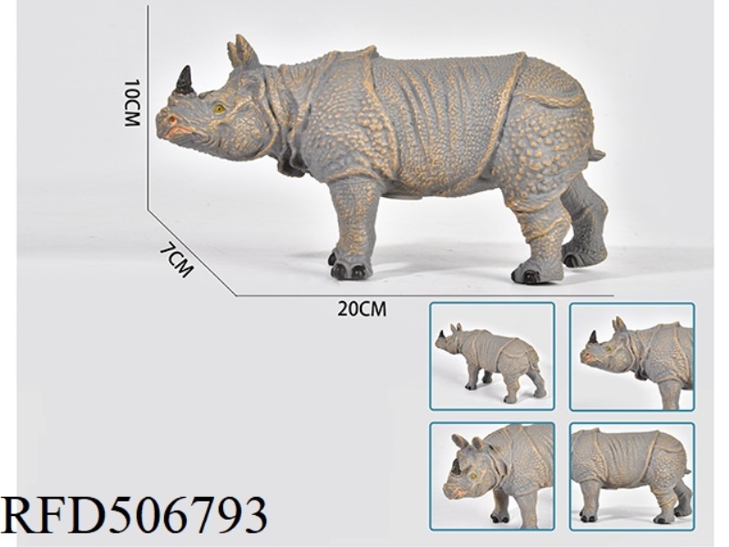 RHINOCEROS WITH ENAMELED COTTON