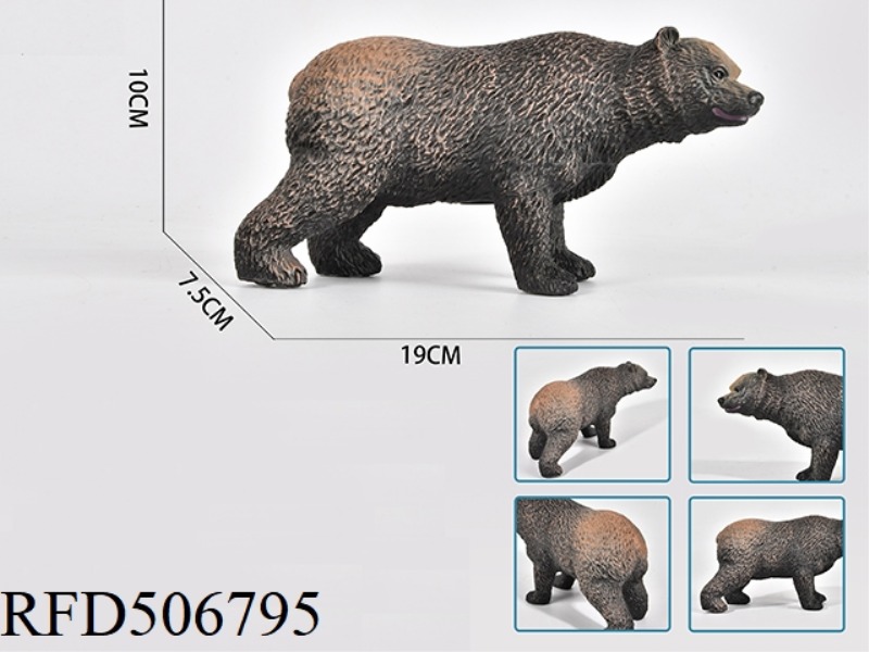 BROWN BEAR STUFFED WITH RUBBER AND COTTON