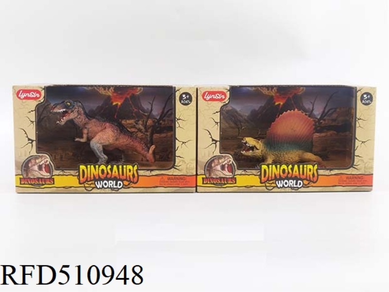 CROUCHING TYRANNOSAURUS + DIMETRODON (2 MIXED)