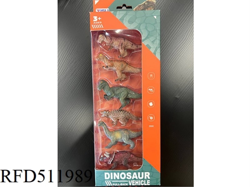 DINOSAUR HOUSE 6PCS