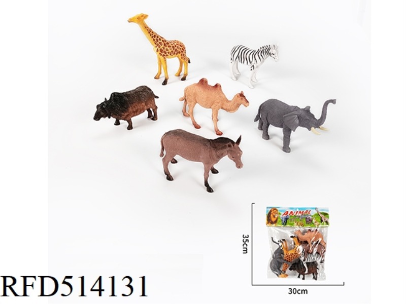 SIX 8-INCH ANIMALS