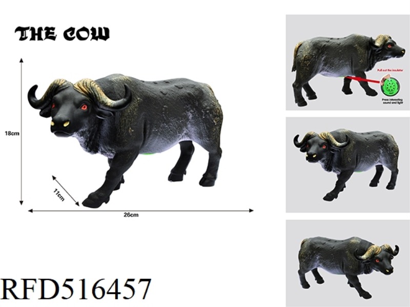 SIMULATION WILD BUFFALO 26CM(WITH IC SOUND HONING GLUE FILLING COTTON)