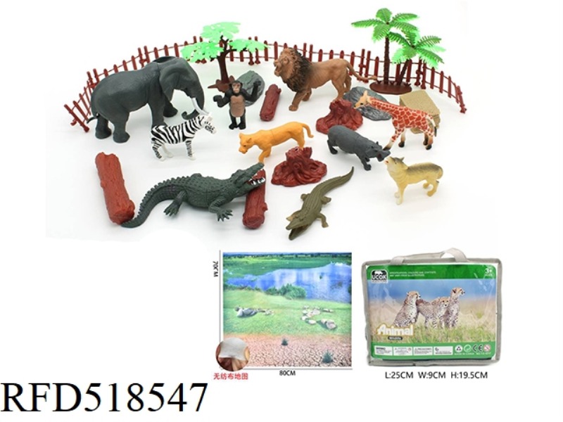 30 PIECE SET WILD ANIMAL LARGE COLLECTION